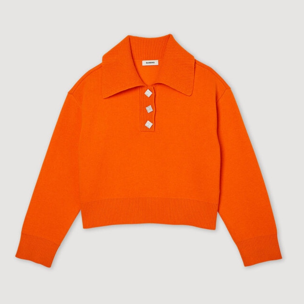 SANDRO 
long-sleeve knit polo jumper new with tags